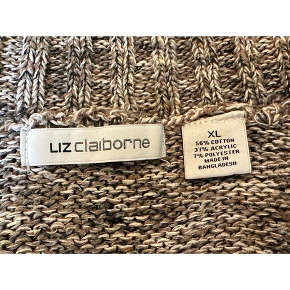 Liz Claiborne Heathered Gray Zip Up Sweater Size XL - Picture 3 of 3